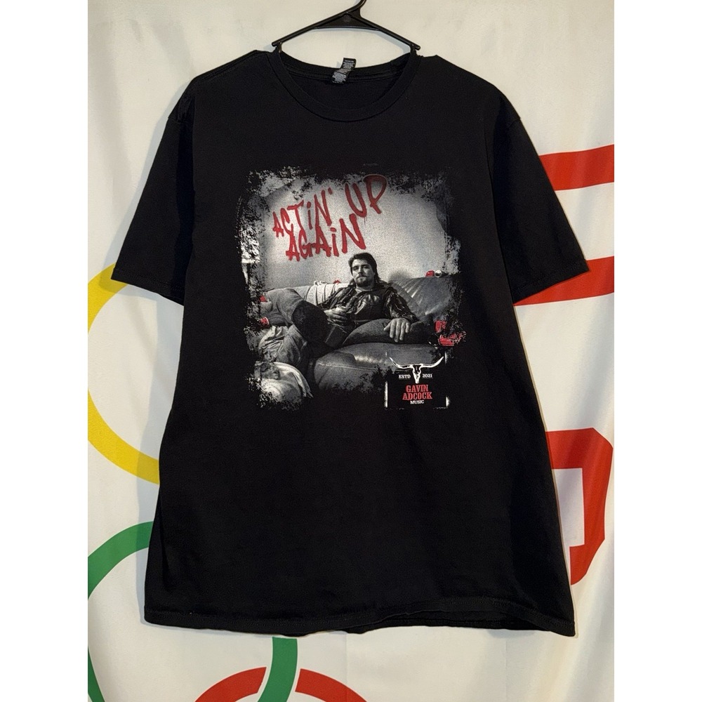Gavin Adcock Actin Up Again T Shirt XL District Country Music Graphic Tee